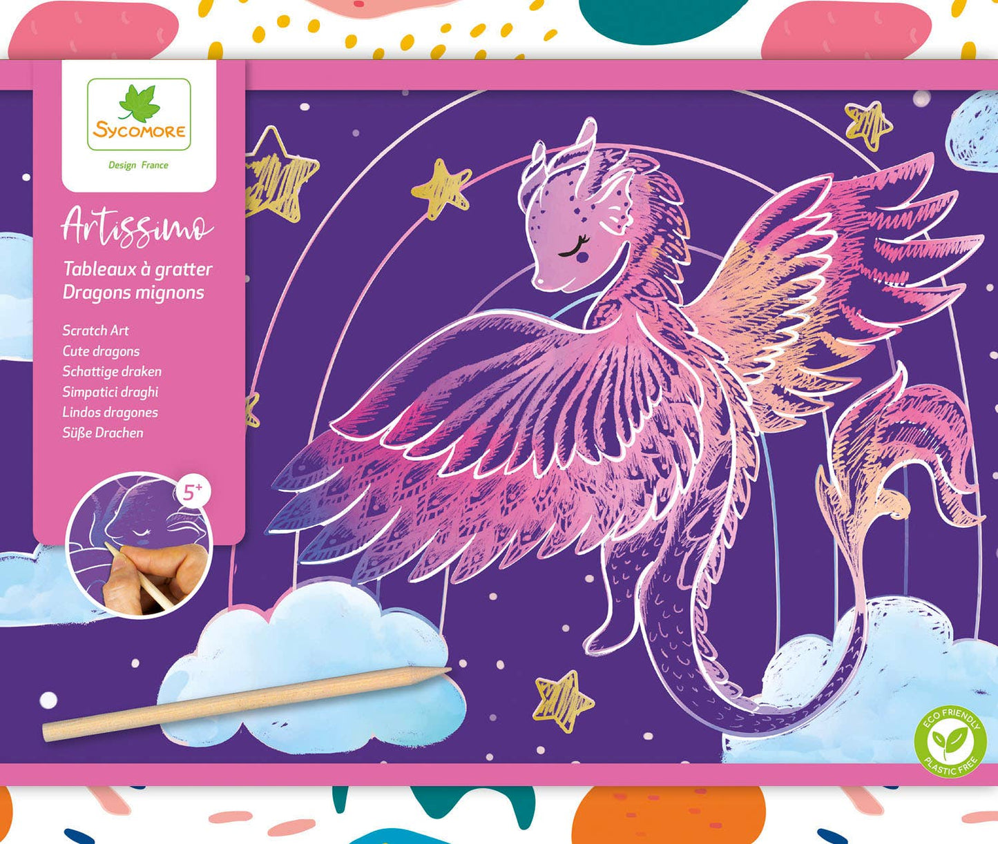 Artissimo -L Scratch Art Cuddly Dragons