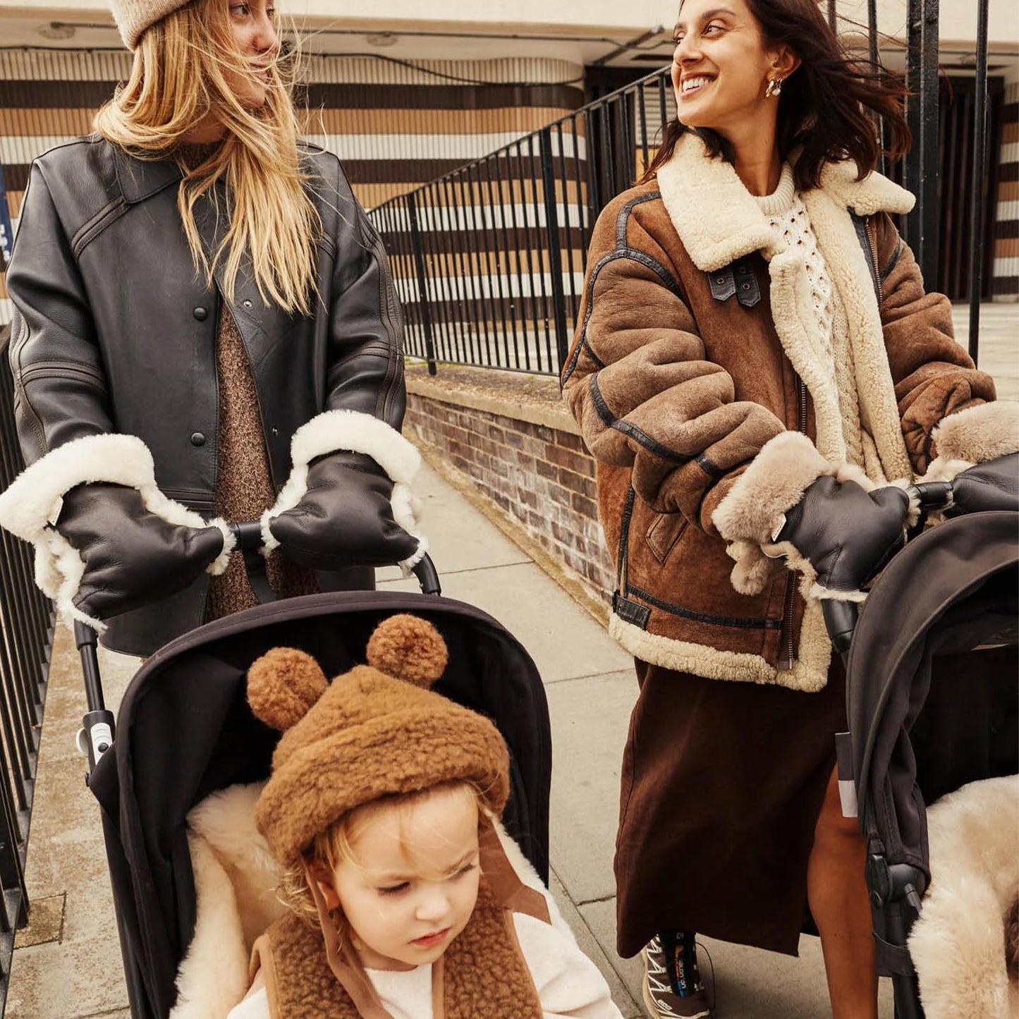 BINIBAMBA Coated Sheepskin Buggy Mittens