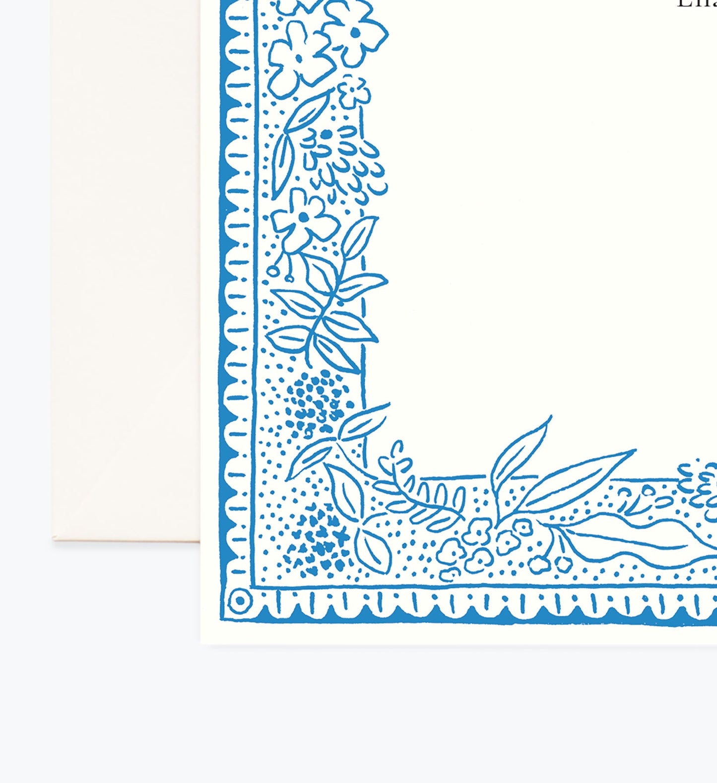 Floral Personalized Stationery - Delft
