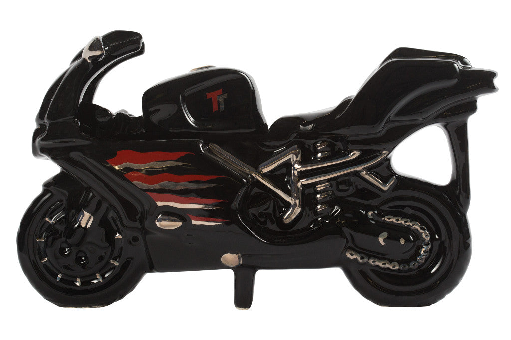 Ceramic Inspirations Motorbike Black Large Teapot