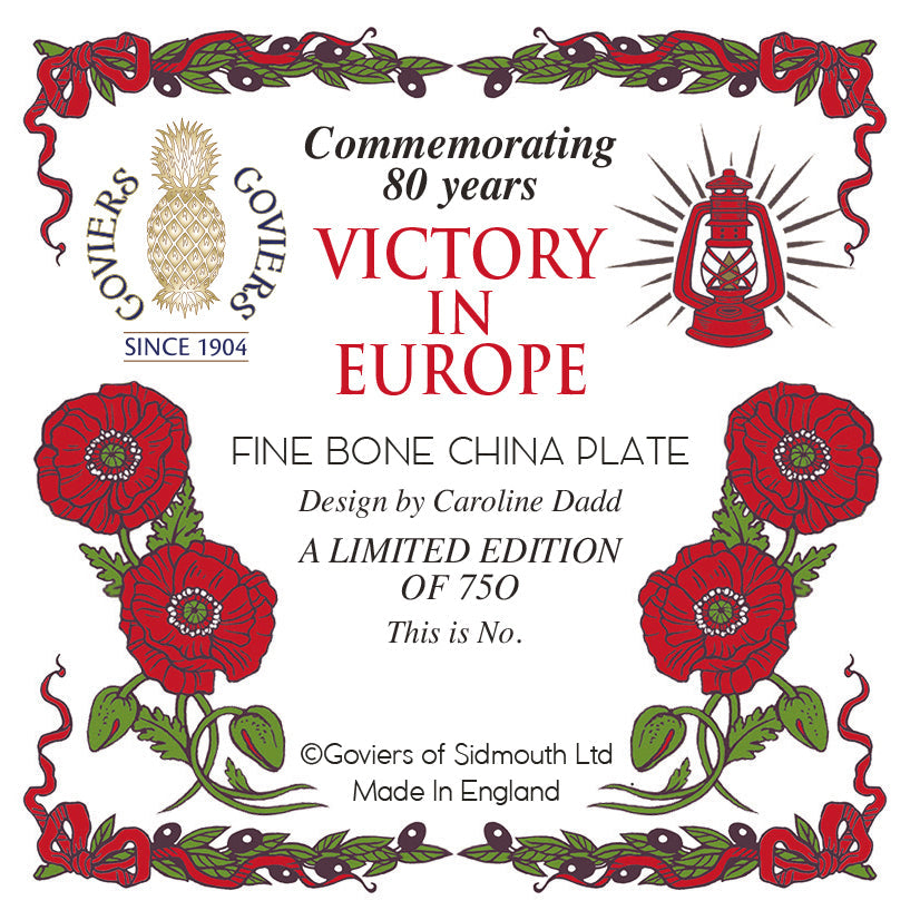 Goviers Exclusive 80th Anniversary of VE Day Plate