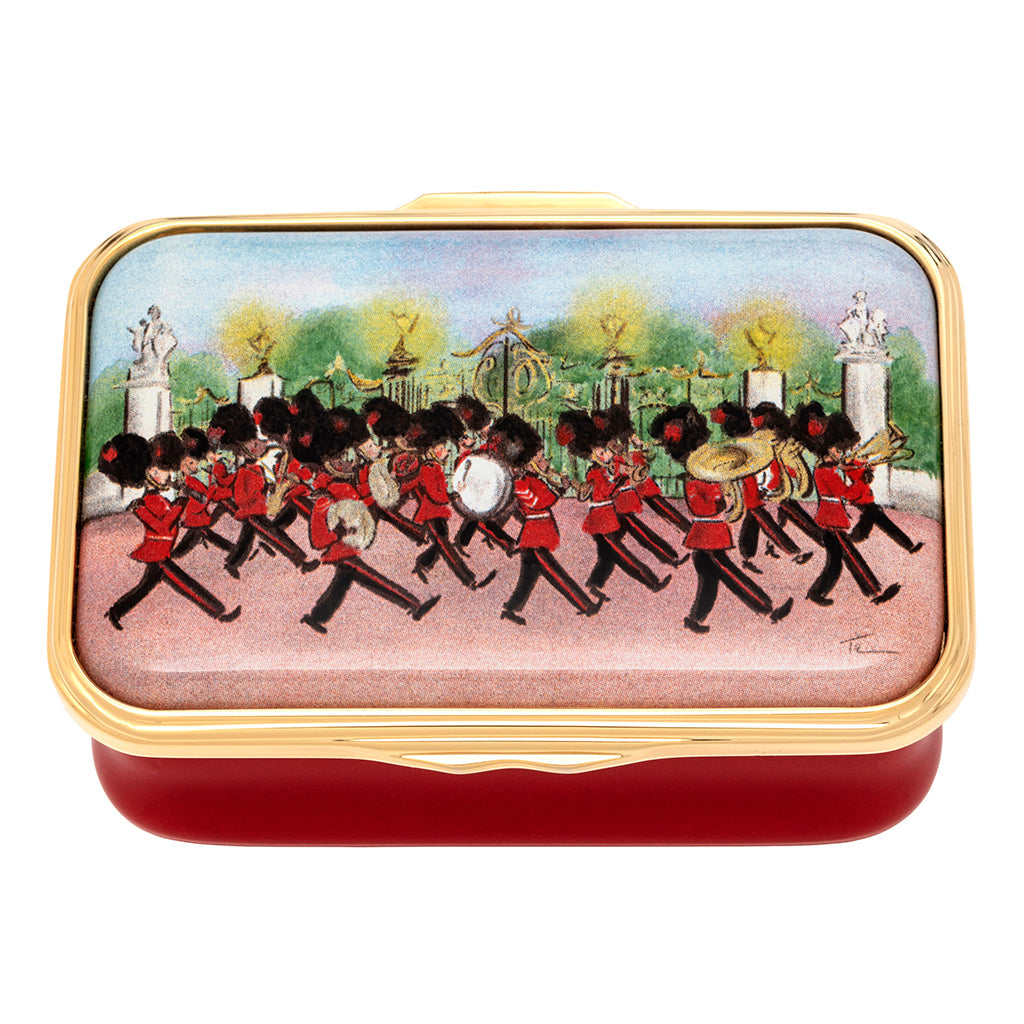 Halcyon Days Enamel Box Marching Down The Mall