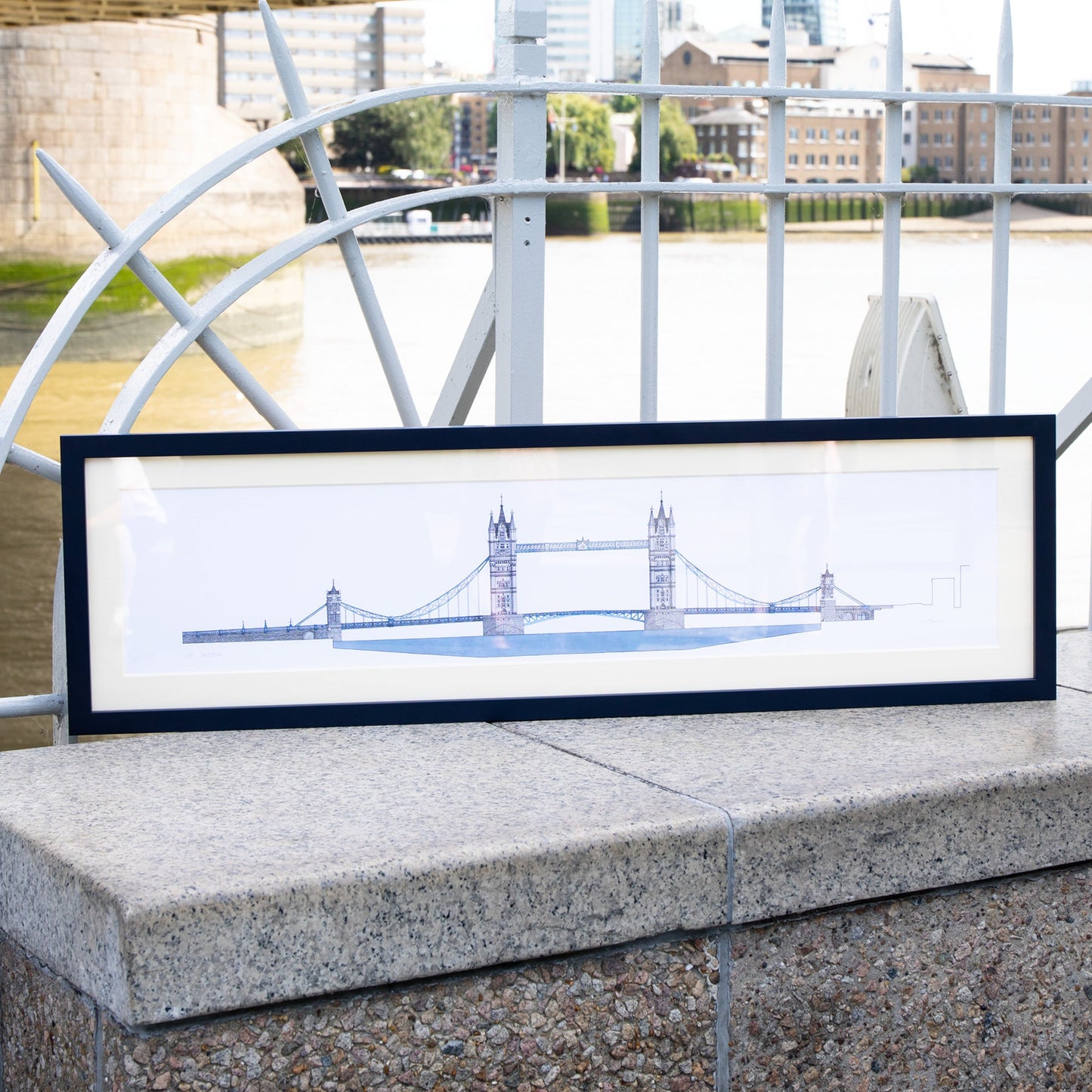 Katherine Jones Tower Bridge Print - Limited & Signed - 36 x 7.5 Inches - Rolled in Tube
