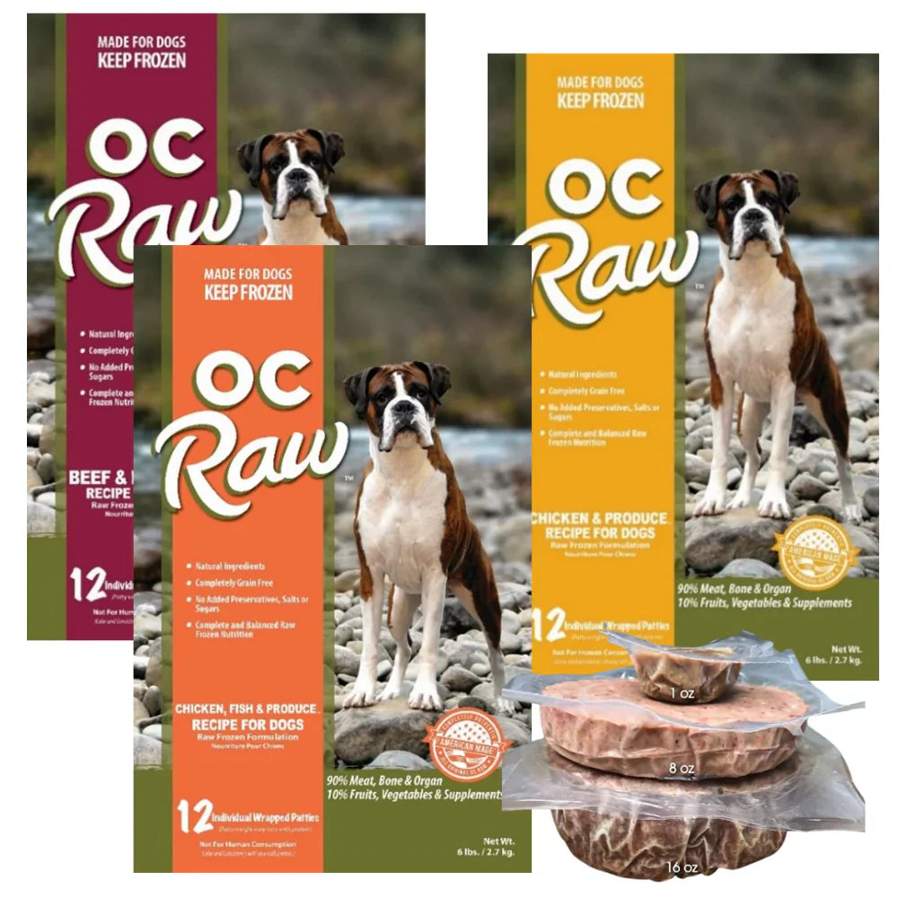 OC Raw Complete and Balanced Raw Frozen Dog Food