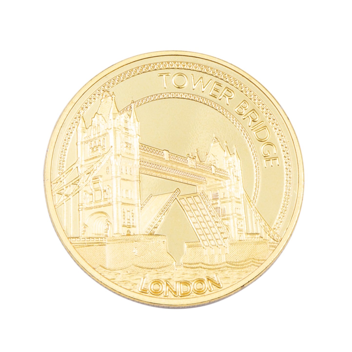 Tower Bridge Gold Medal Coin Fridge Magnet