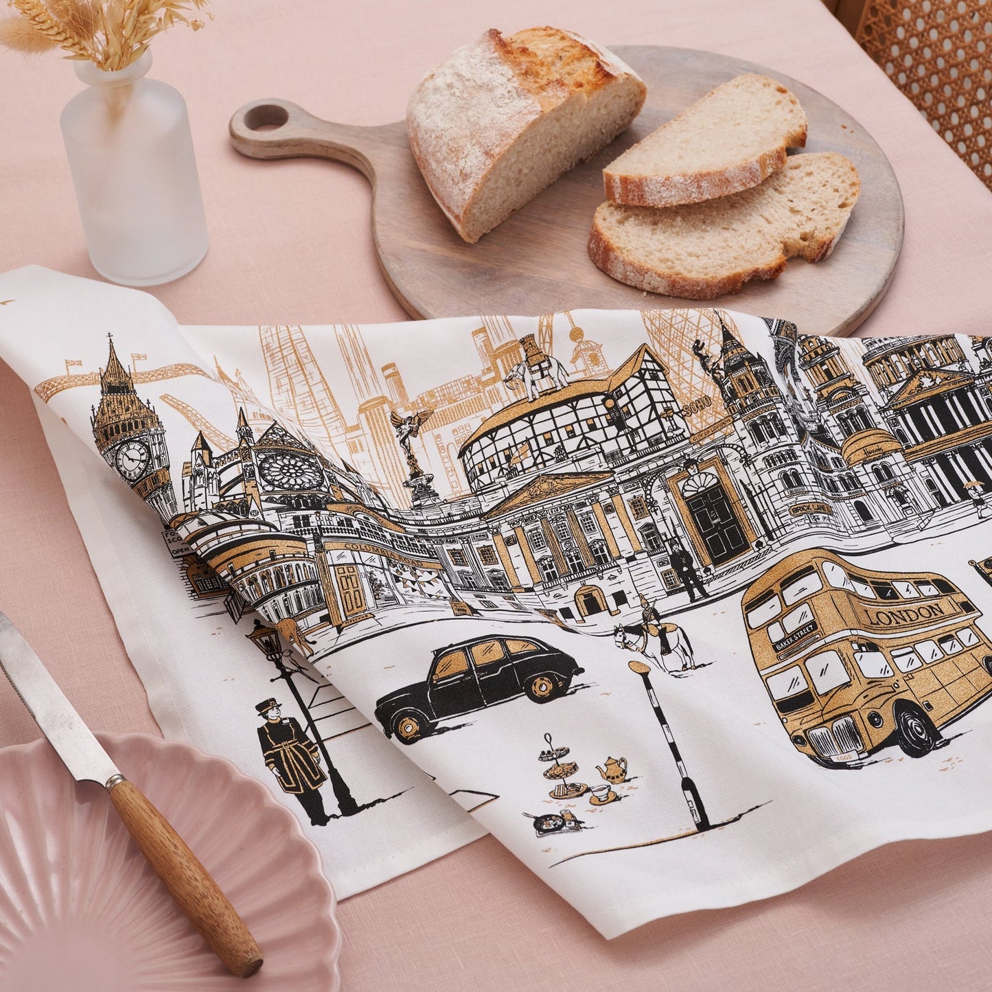 Victoria Eggs Quintessentially London Tea Towel