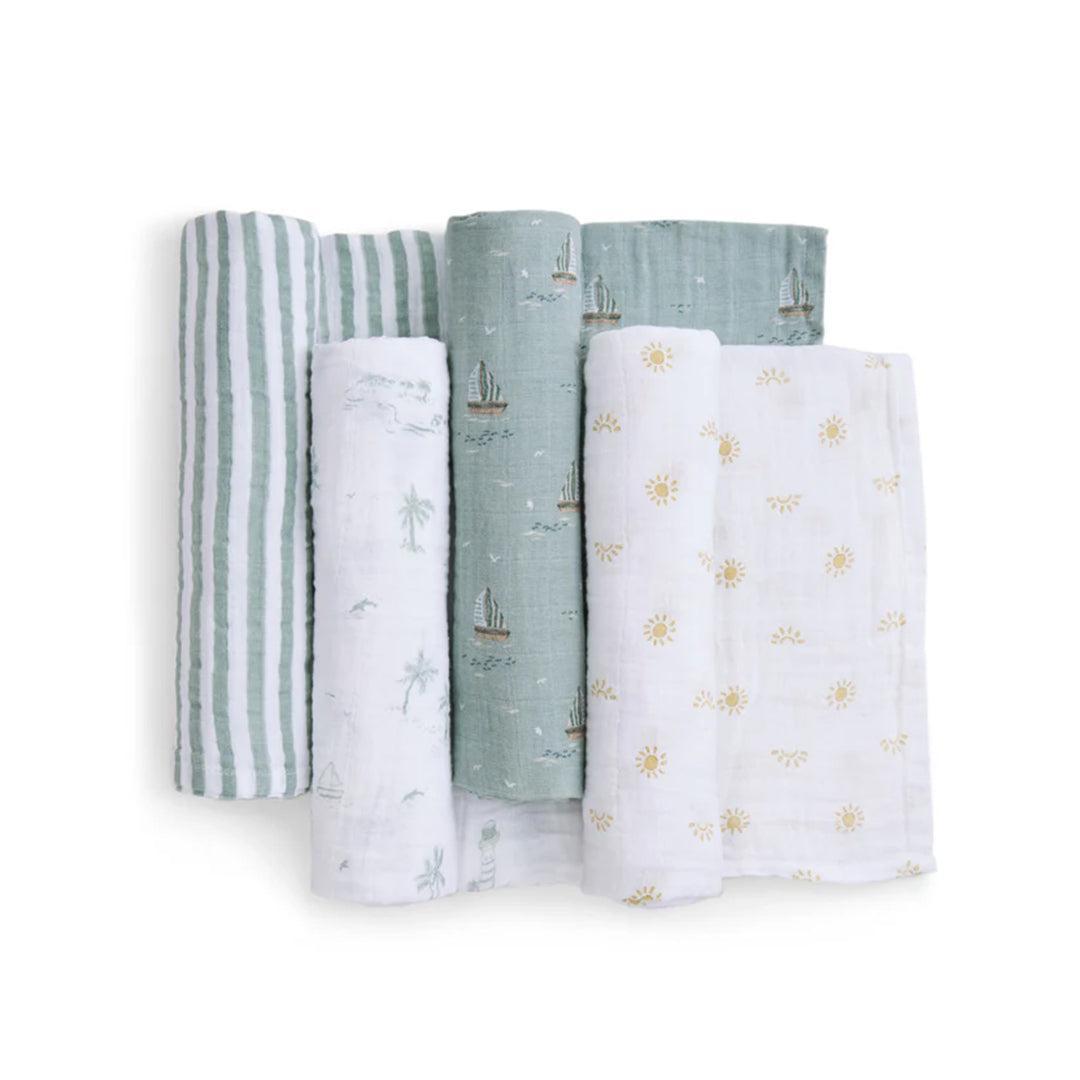 aden + anais Organic Cotton Swaddles - 4 Pack - Sailing Seas