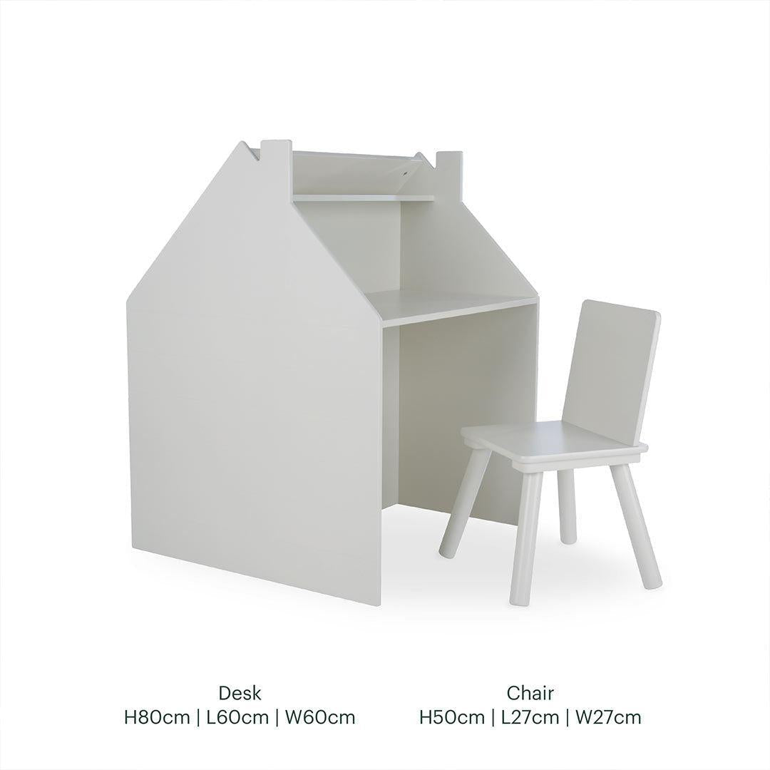 CuddleCo Storage Desk + Easel & Chair - Pebble