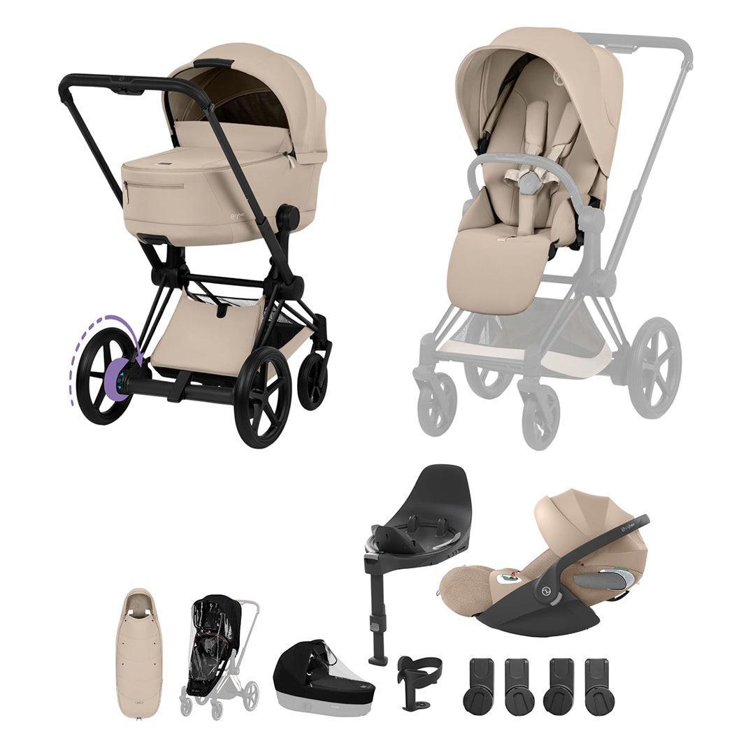 CYBEX e-PRIAM Fold Cot Ultimate Travel System Bundle - Comfort