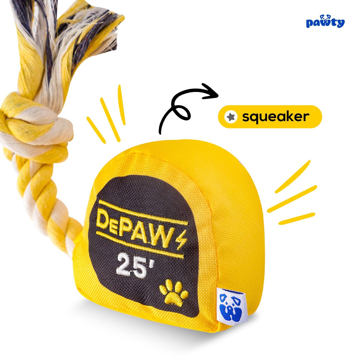 PAWTY Dog Toys - Tape Measurer