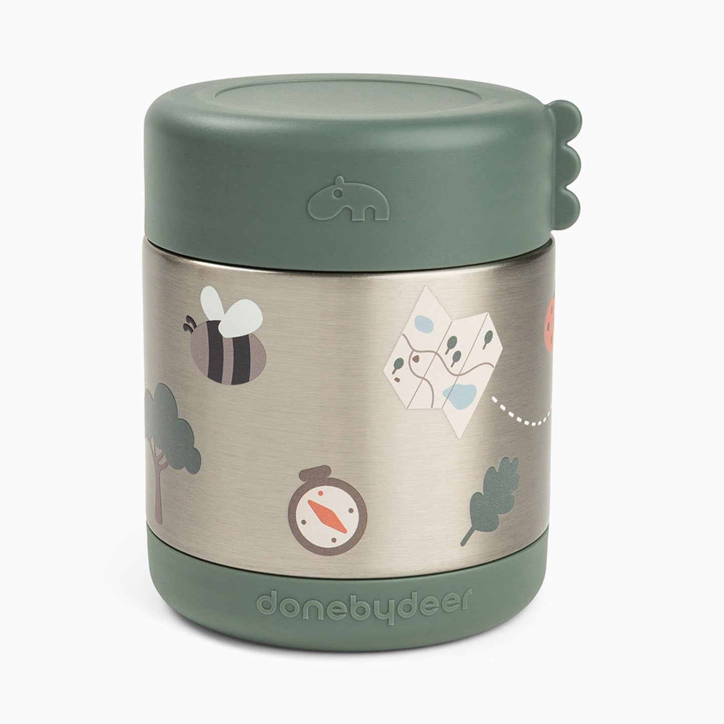 Done By Deer Insulated Food Jar 300ml - Tiny Trails Green