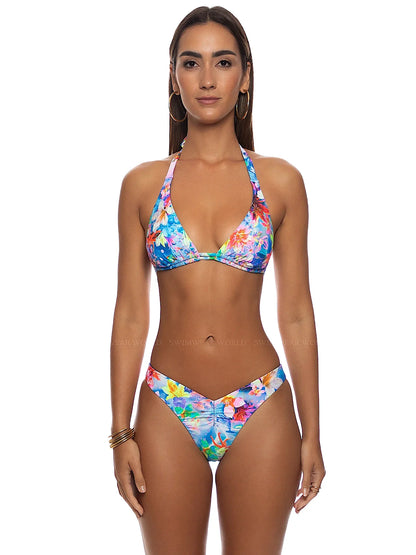 Triangle Halter-Ruched Front Bikini