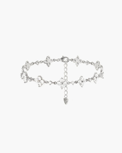 Sparkle Clover Bracelet in Silver
