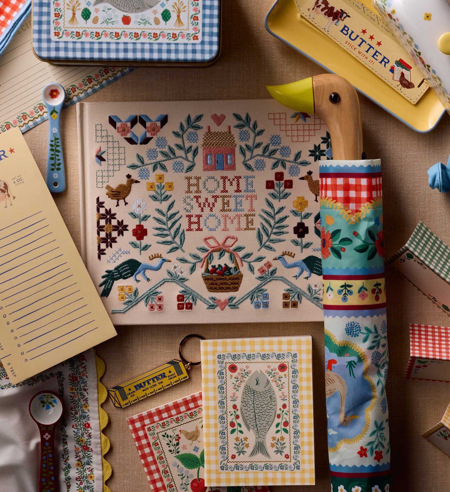 Embroidered Guest Book - Home Sweet Home