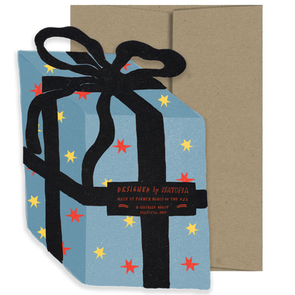 Blue Gift Birthday Collection - Die Cut Card