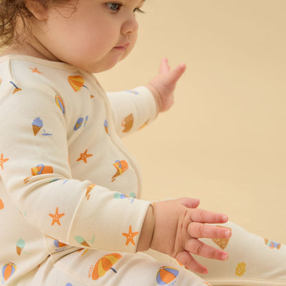 Beach Day Clever Zip Sleepsuit