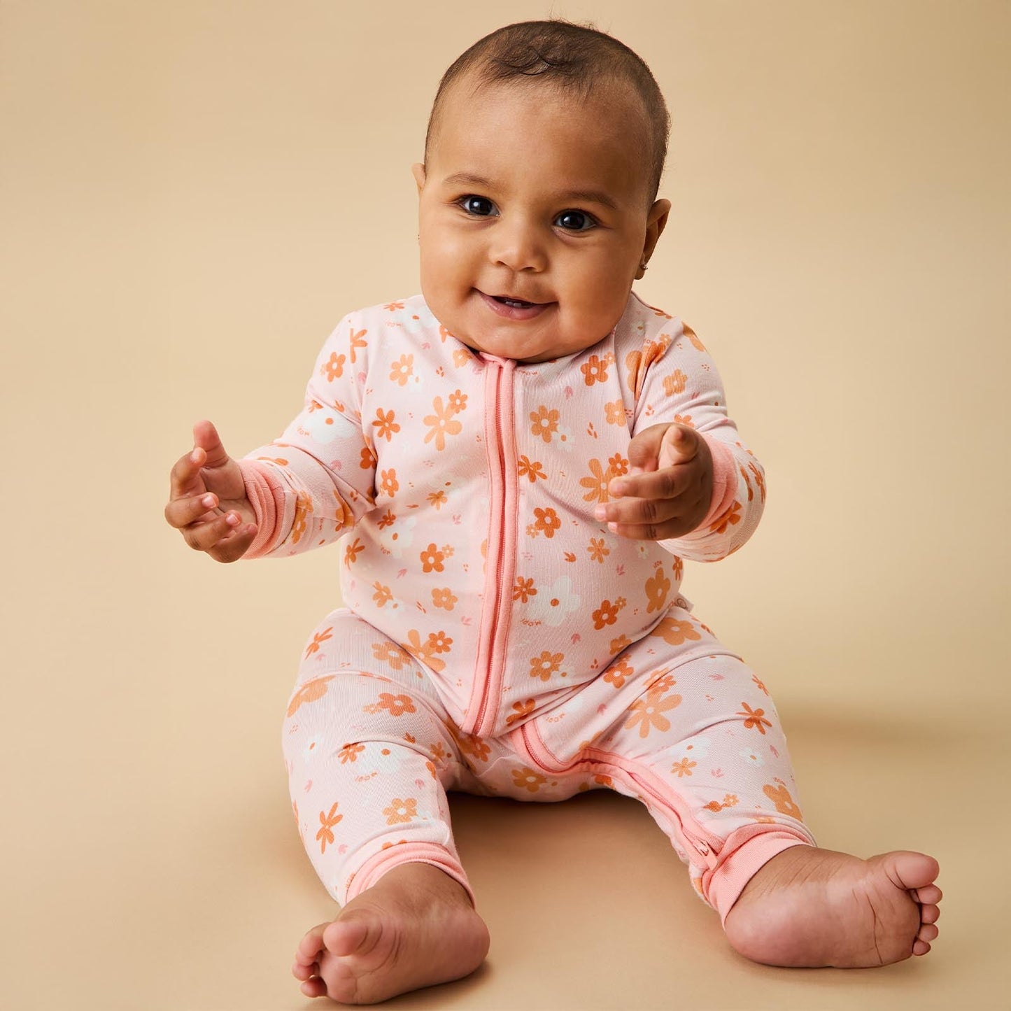 Flower Power Clever Zip Sleepsuit