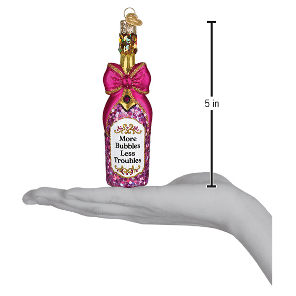 Bottle With Bow Ornament