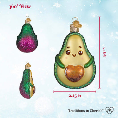 Happy Avocado Ornament