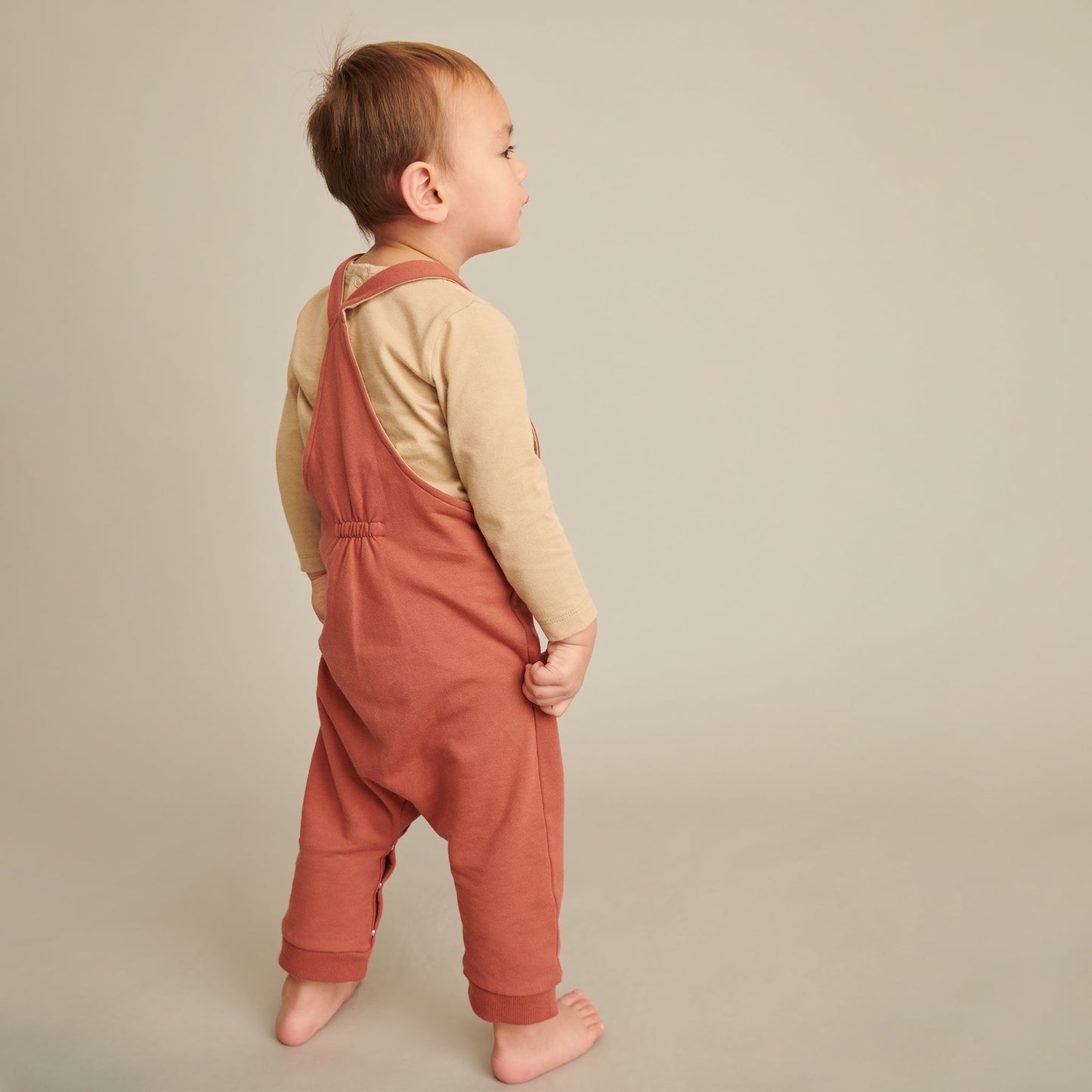 Caramel & Terracotta Dungarees and T-Shirt Set