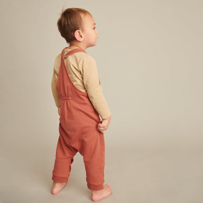 Caramel & Terracotta Dungarees and T-Shirt Set