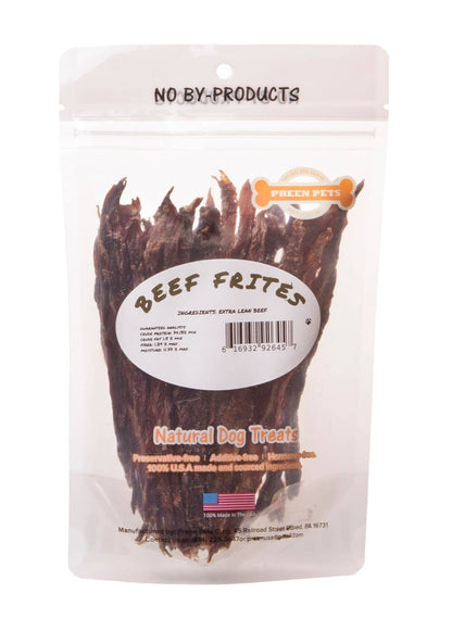 Preen Pets - Beef Frites Dog Treats - 100% USA Sirloin Beef