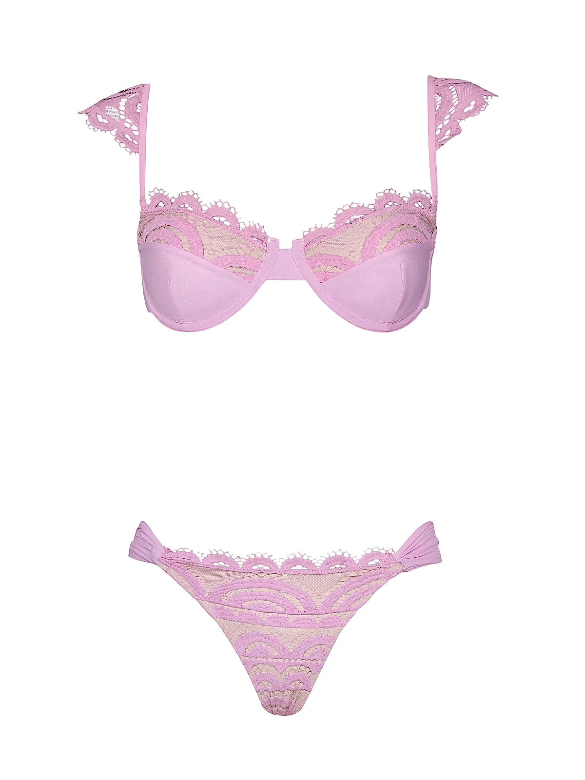 Gia Lace Underwire-Lace Fanned Bikini