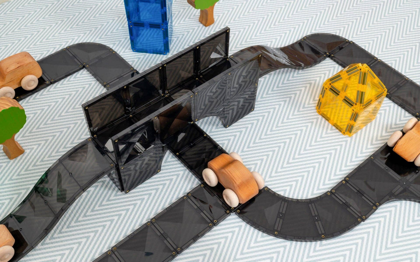 CONNETIX Magnetic Tiles Roads Creative Pack - 48 Pieces