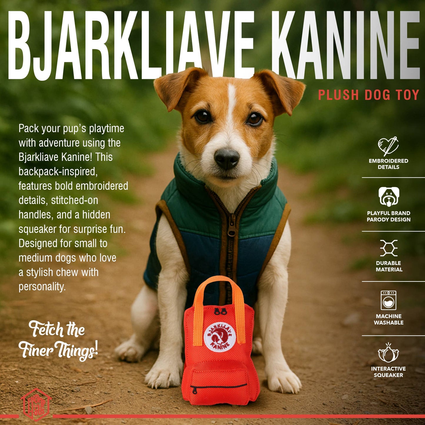 Chomp Haus - Bjarkliave Kanine – Plush Squeaky Designer Dog Toy