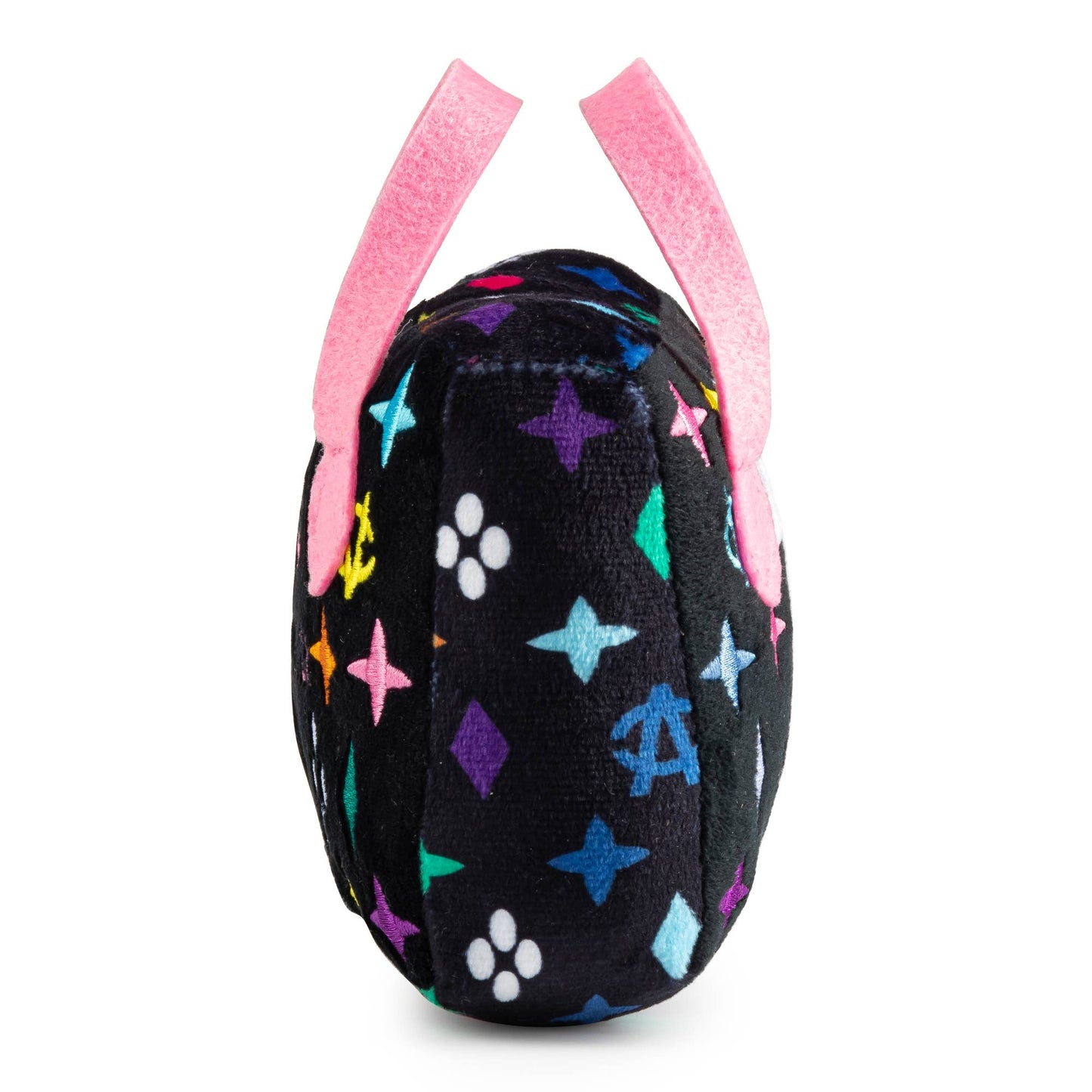 Haute Diggity Dog - Black Monogram Chewy Vuiton Handbag Squeaker Dog Toy