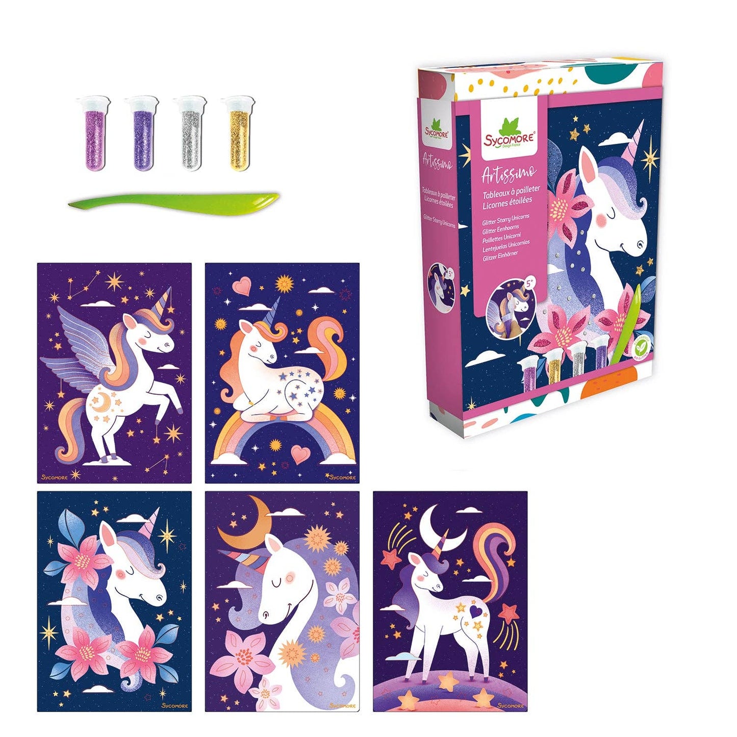 Artissimo -S Glitter Boards - Unicorns