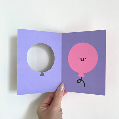 Birthday Balloon Die Cut Card - YAY