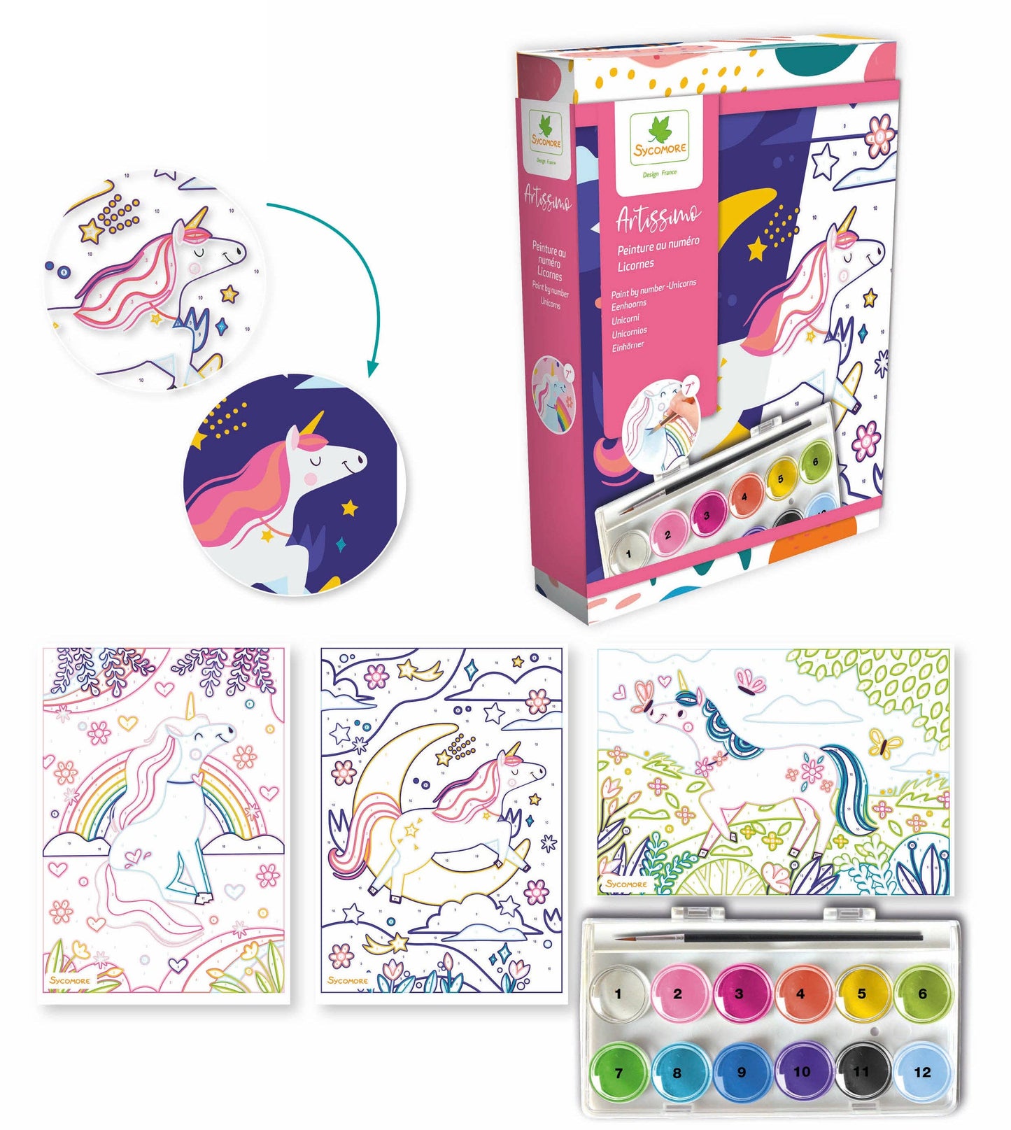 Artissimo -S Paint By Numbers Unicorns