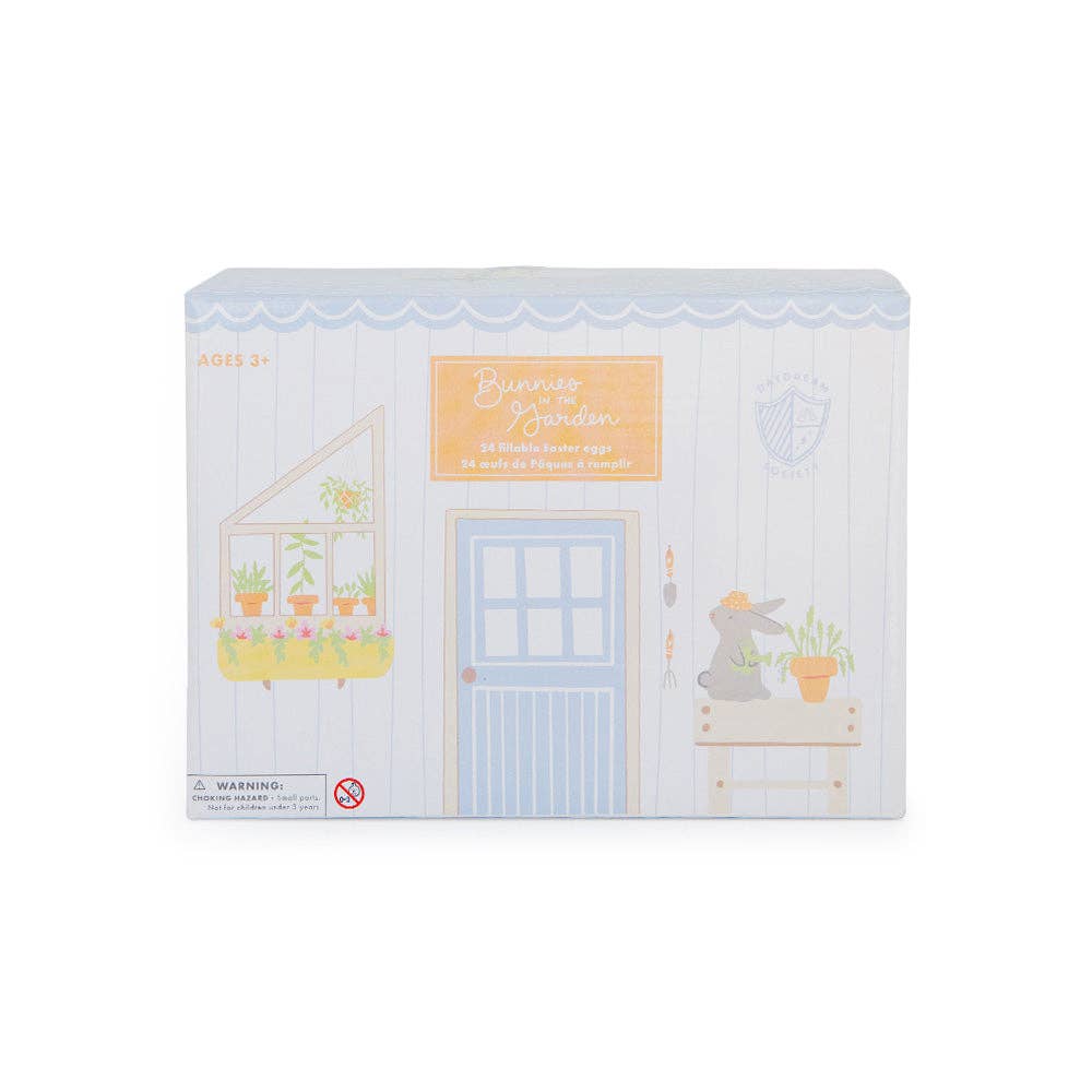 Bunnies In The Garden Fancy Plastic Easter Eggs (set of 24)