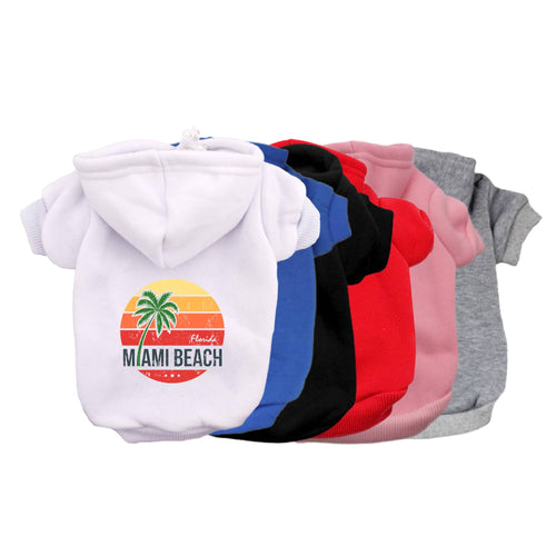 Miami Beach Dog Hoodie