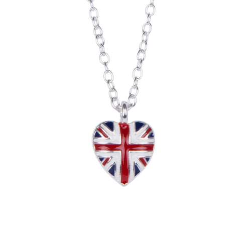 Alexander Thurlow Union Jack Heart Pendant Necklace
