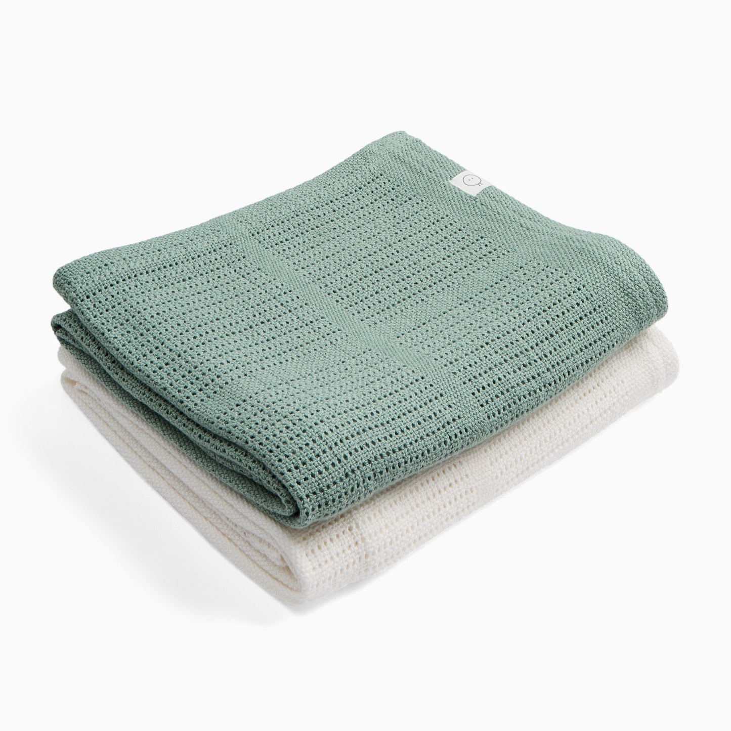 Cellular Blanket 2 Pack - Mint & White