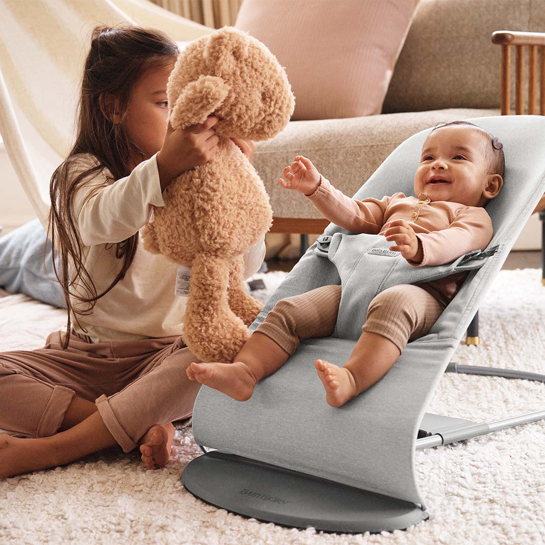 BabyBjörn Bouncer Bliss Woven Mélange - Light Grey