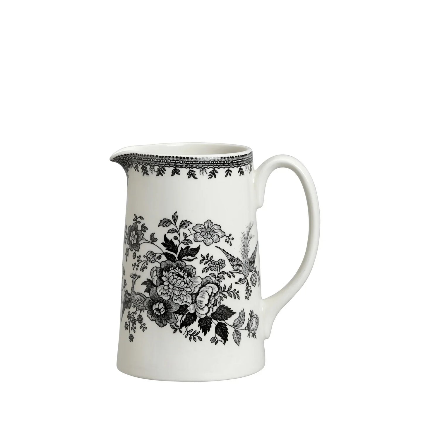 Burleigh Black & White Asiatic Pheasants Medium Tankard Jug 568ml/1pt