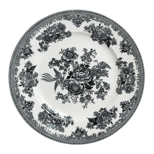 Burleigh Black & White Asiatic Pheasants Plate 25cm/10"