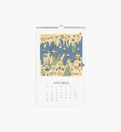 2027 Wall Calendar - Travel Sketches