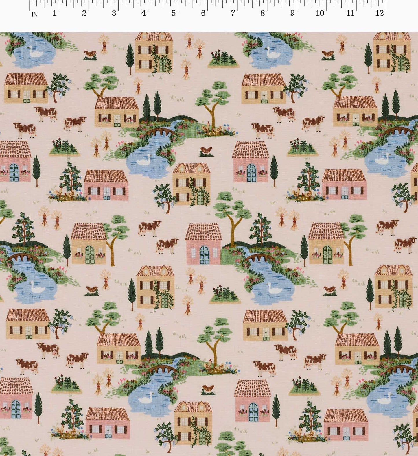 Cotswolds Cotton Fabric - Pink