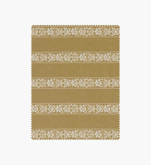 Estee Stripe Cotton Fabric - Orche