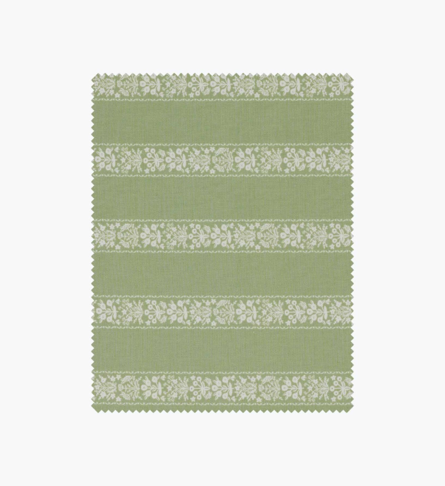 Estee Stripe Cotton Fabric - Sage