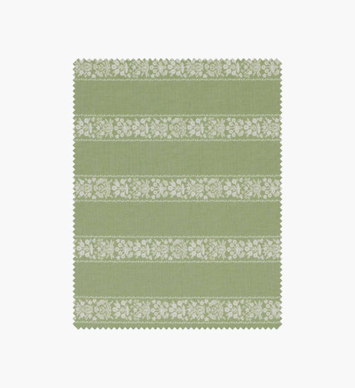 Estee Stripe Cotton Fabric - Sage