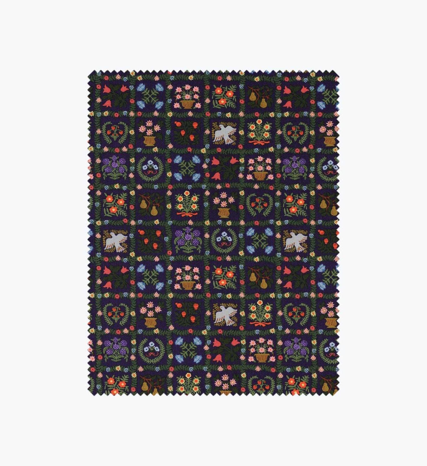 Helena Cotton Fabric - Navy