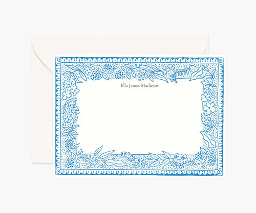 Floral Personalized Stationery  - Delft