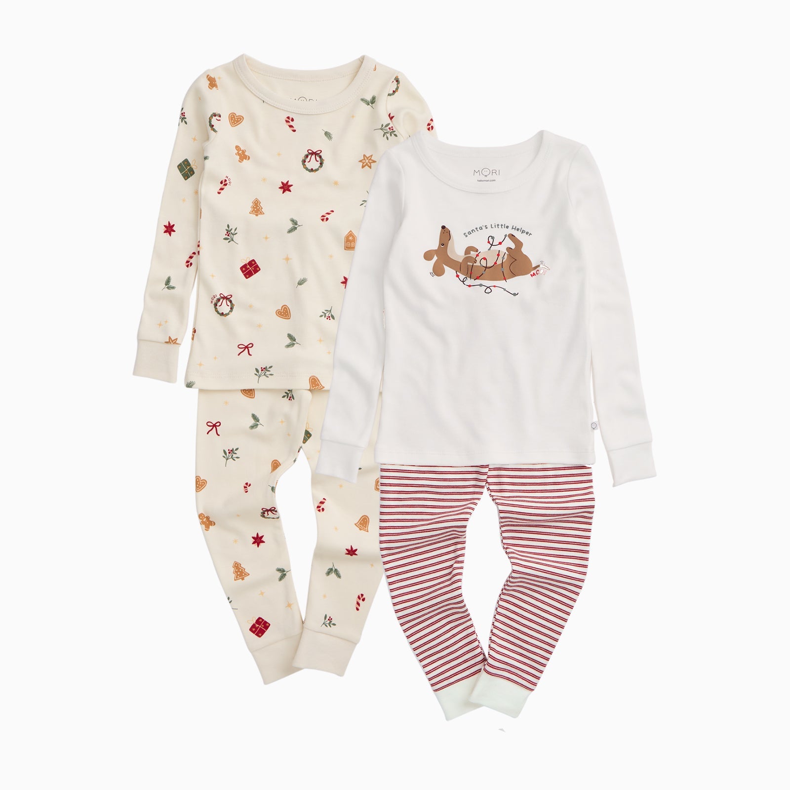 Christmas & Santa's Little Helper Long Sleeve Pyjamas 2 Pack