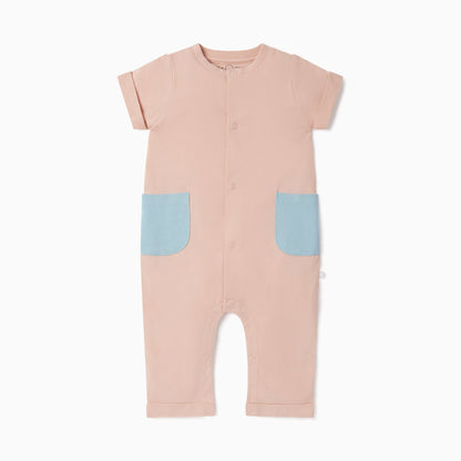 Colourblock Short Sleeve Jumpsuit