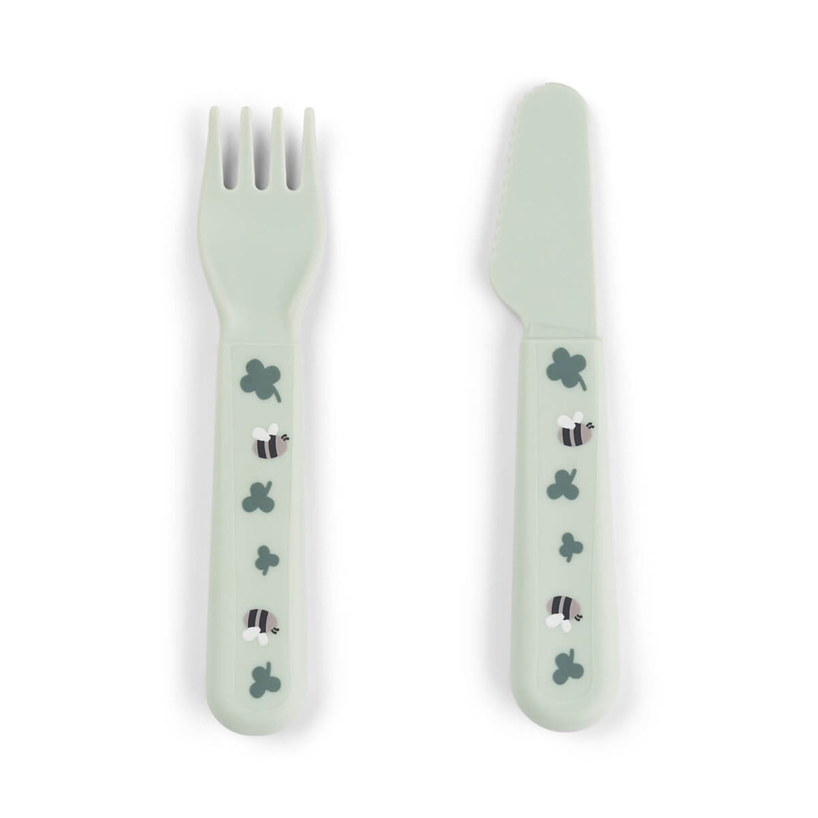 Done By Deer Foodie Dinner Set with suction Tiny Farm Green
